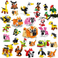 HOGOKIDS Valentines animals building pack 01 — colorful mini animals for imaginative play
