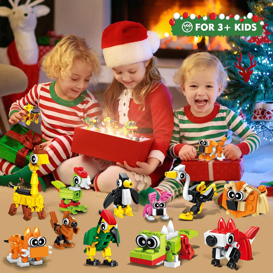 HOGOKIDS Valentines animals building pack 02 — 25 bricks per pack for creative construction