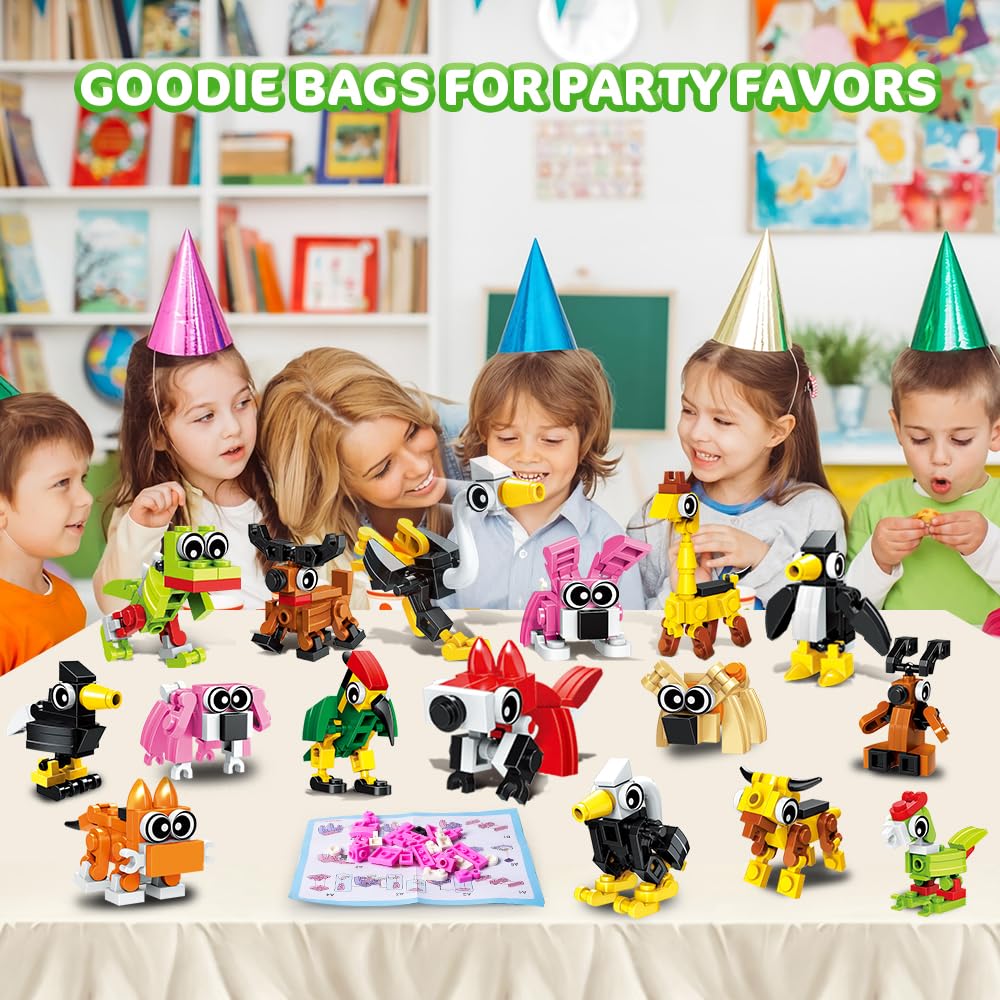 HOGOKIDS Valentines animals building pack 05 — vivid colors and friendly eyes spark storytelling