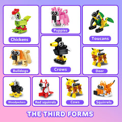 HOGOKIDS Valentines animals building pack 09 — perfect stocking stuffers for holidays and gifts