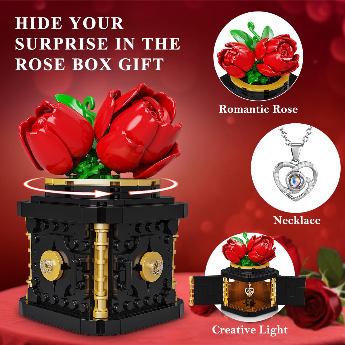 HOGOKIDS Valentine's gift rose box presenting a memorable surprise