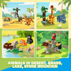 HOGOKIDS zoo entrance and habitat scenes spark world-building and storytelling.