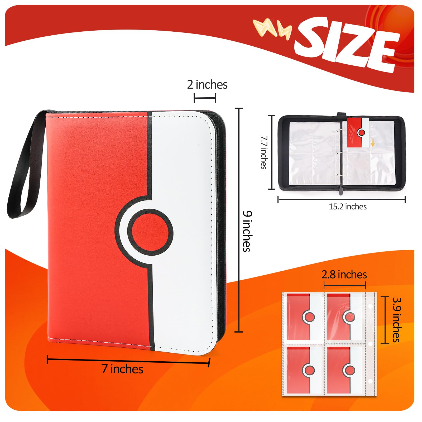 HOHOM removable sleeves protect each card while easy to swap pages.