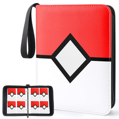 HOHOM trading card binder cover in red with durable PU leather protection.
