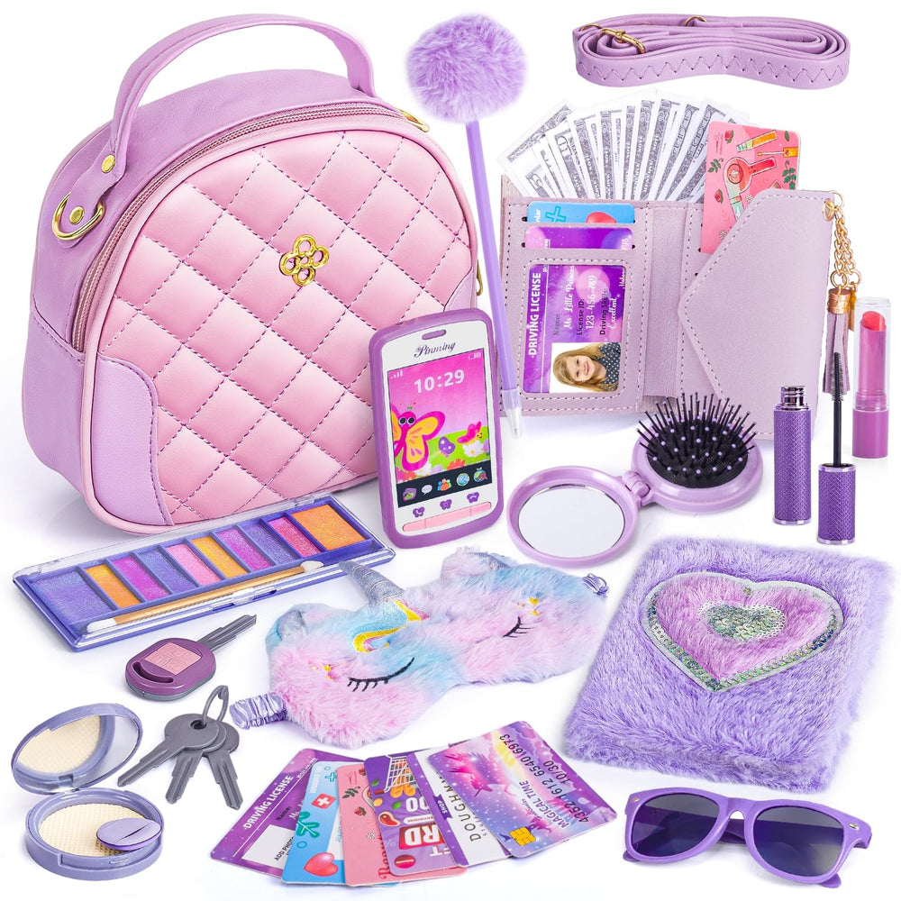 Hohosunlar little girl purse all-inclusive set for imaginative play and organization.