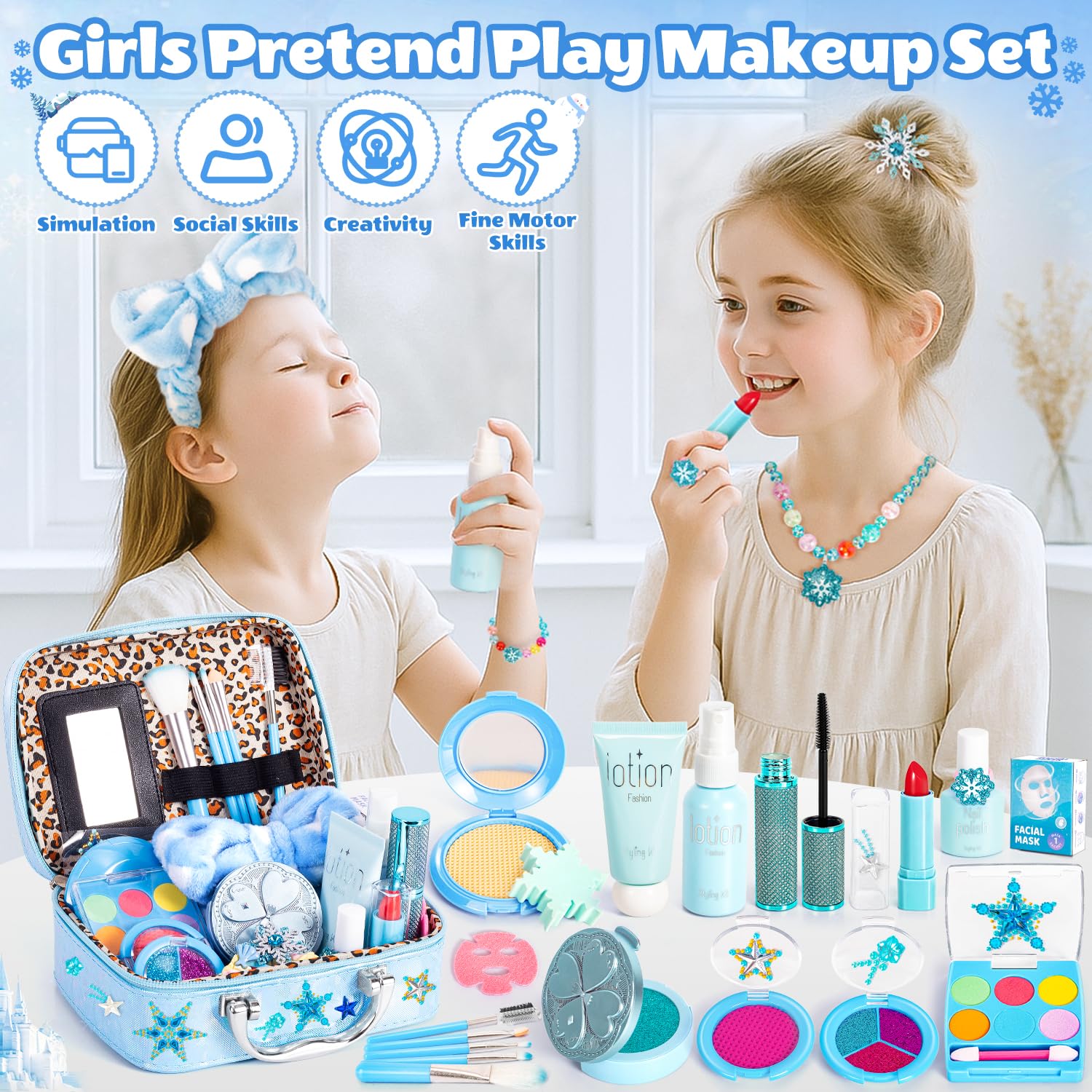 Hohosunlar makeup brushes and accessories arranged for easy dress-up sessions.