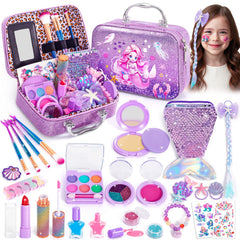Hohosunlar mermaid makeup case with mirror for organized playtime