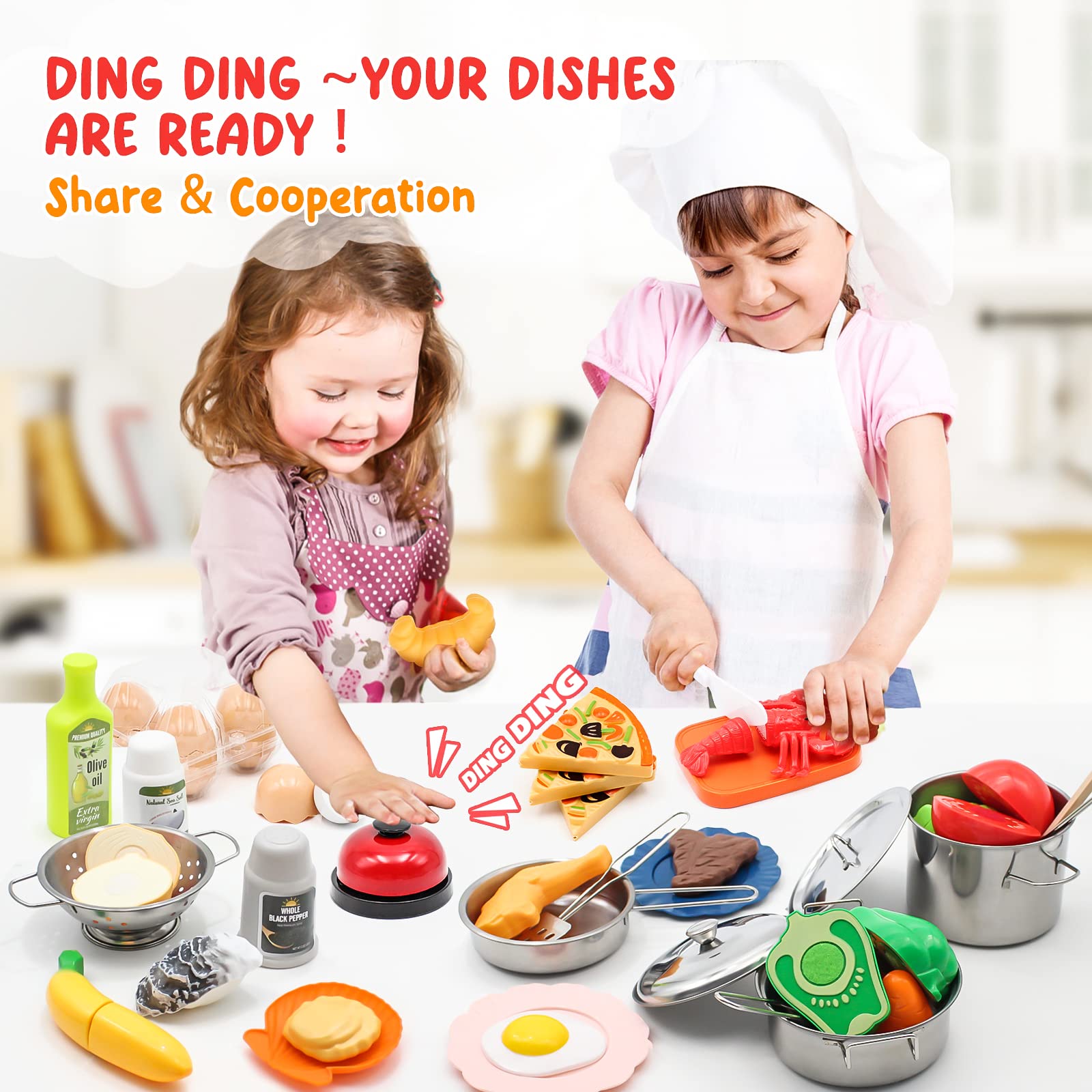 Hohosunlar toy knife and cutting board support safe role-play cooking