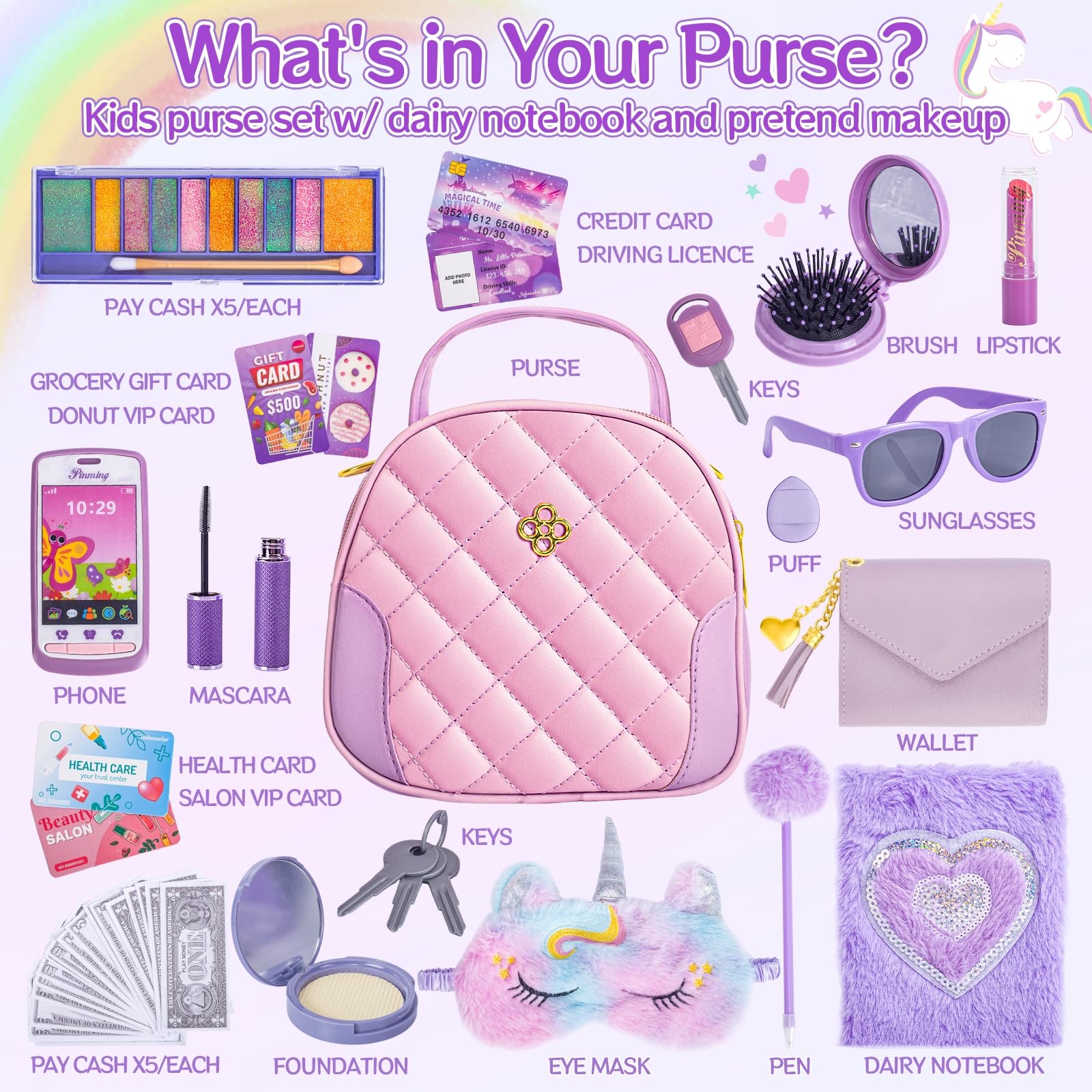 Hohosunlar unicorn eye mask adds magical touch to pretend play.