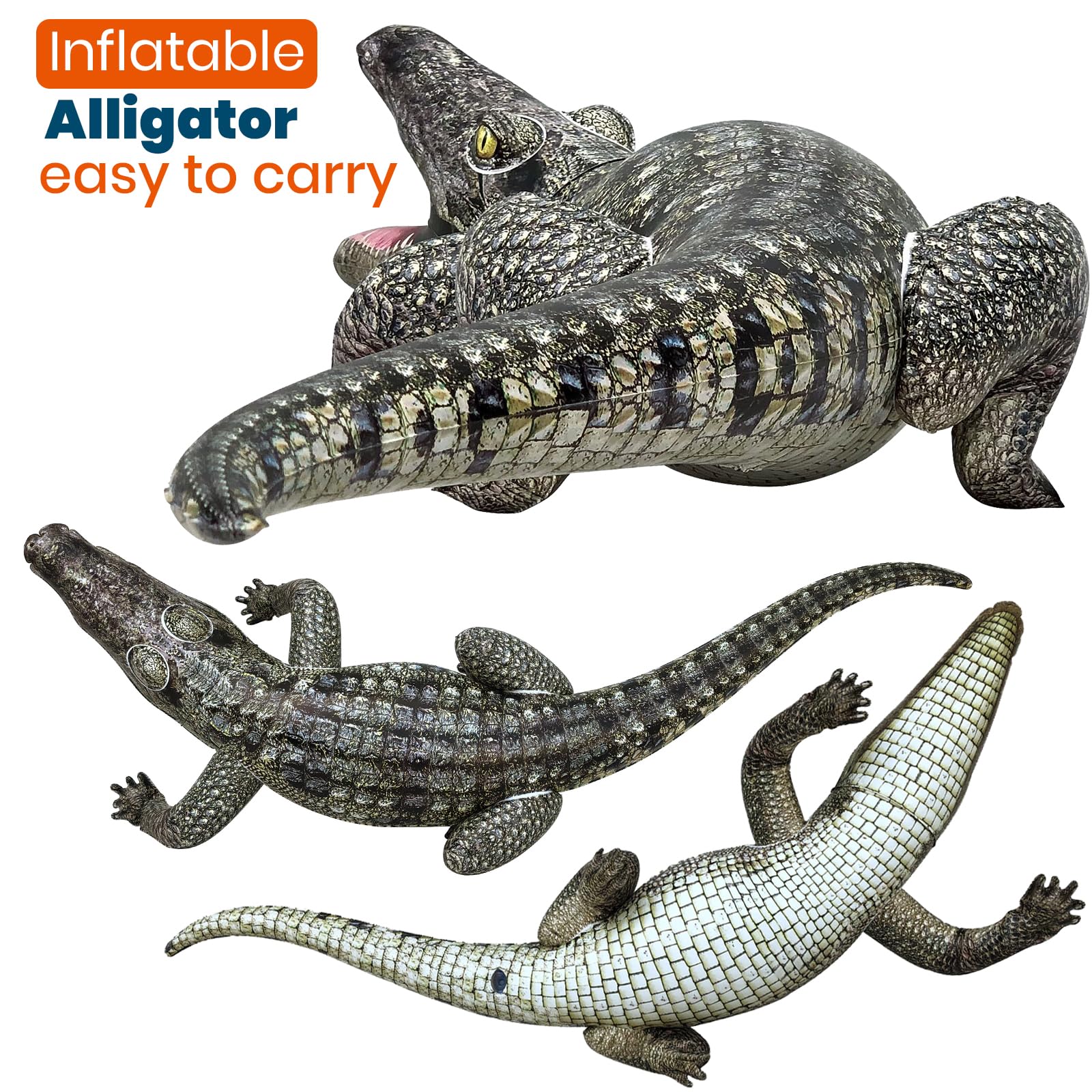 HOHQB realistic inflatable alligator details enhance tropical event visuals.