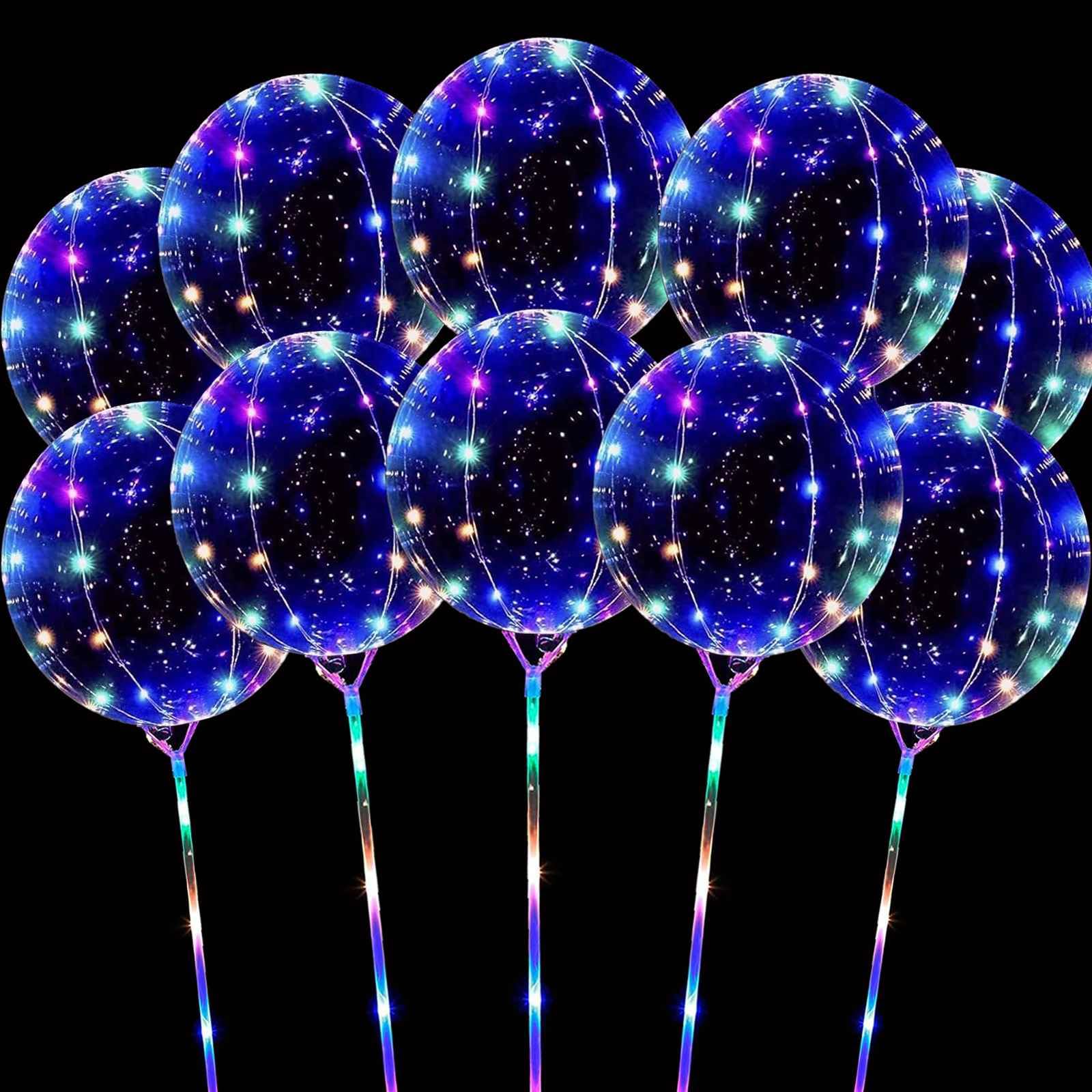 Hokoad LED balloons with sticks glow for vibrant 20 inch party accents