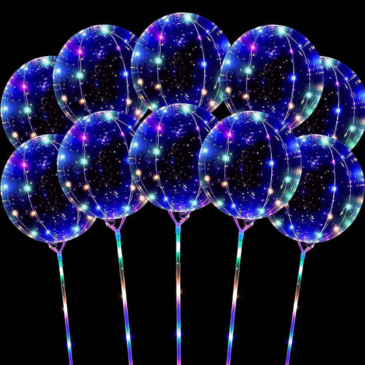 Hokoad LED balloons with sticks glow for vibrant 20 inch party accents