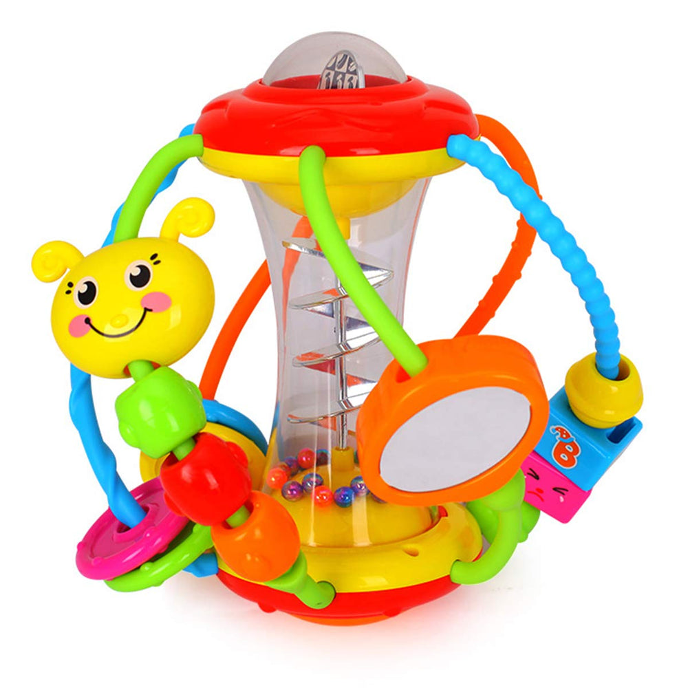 HOLA activity ball rattle enhances grip and discovery during playtime.
