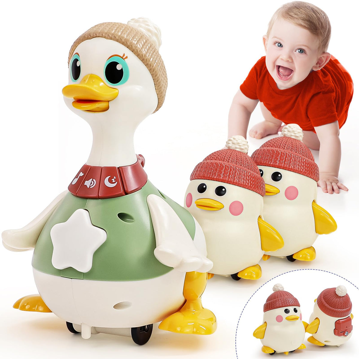 HOLA baby musical duck in GO mode with lights and movement