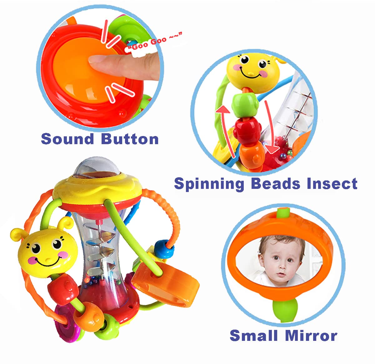 HOLA sensory ball with music encourages baby to respond to rhythm.