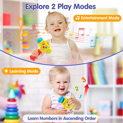 HOLA hammer toy featuring counting modes for early number learning