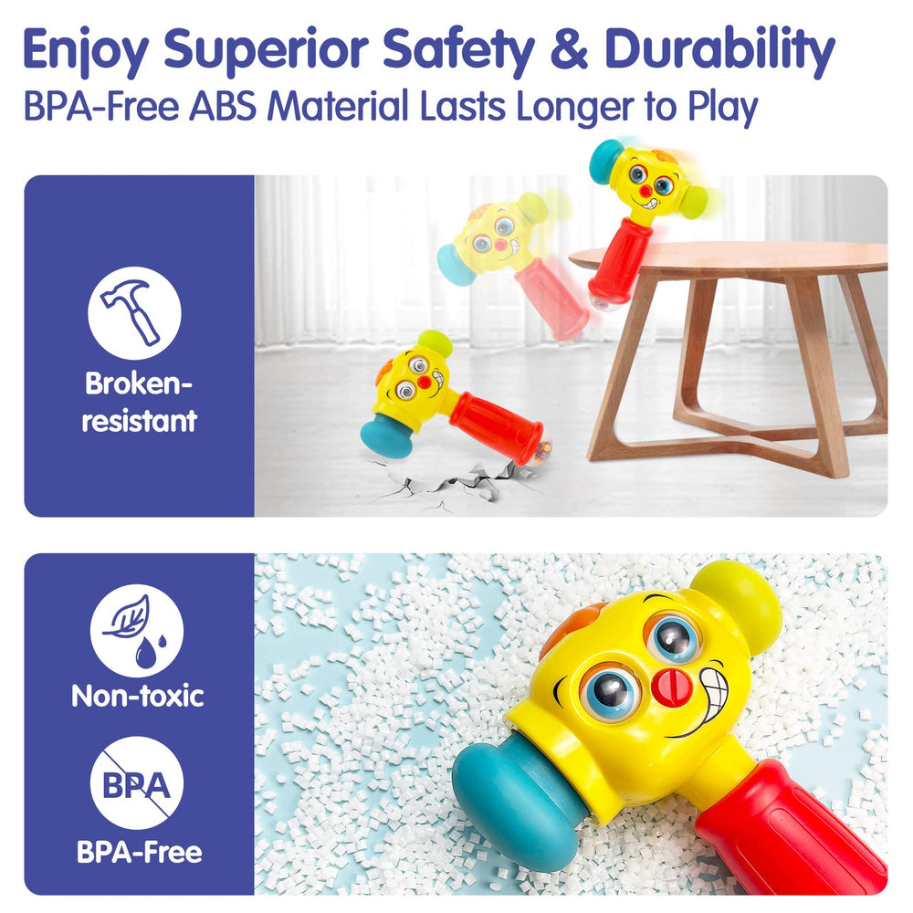 HOLA hammer toy uses durable ABS for rugged toddler use