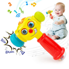 HOLA hammer toy with top button and eyes that light up for engaging play