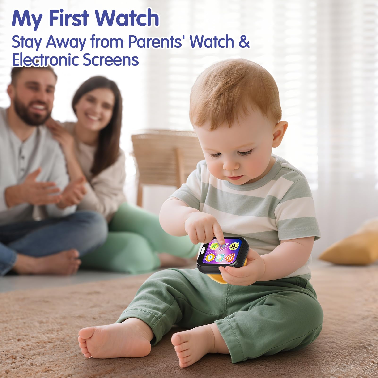 HOLA Watch seven-functions panel demonstrates interactive play for curious toddlers.