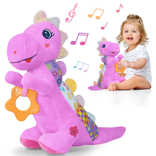 Holaxander Baby Dino plush head with music IC for calming tunes.