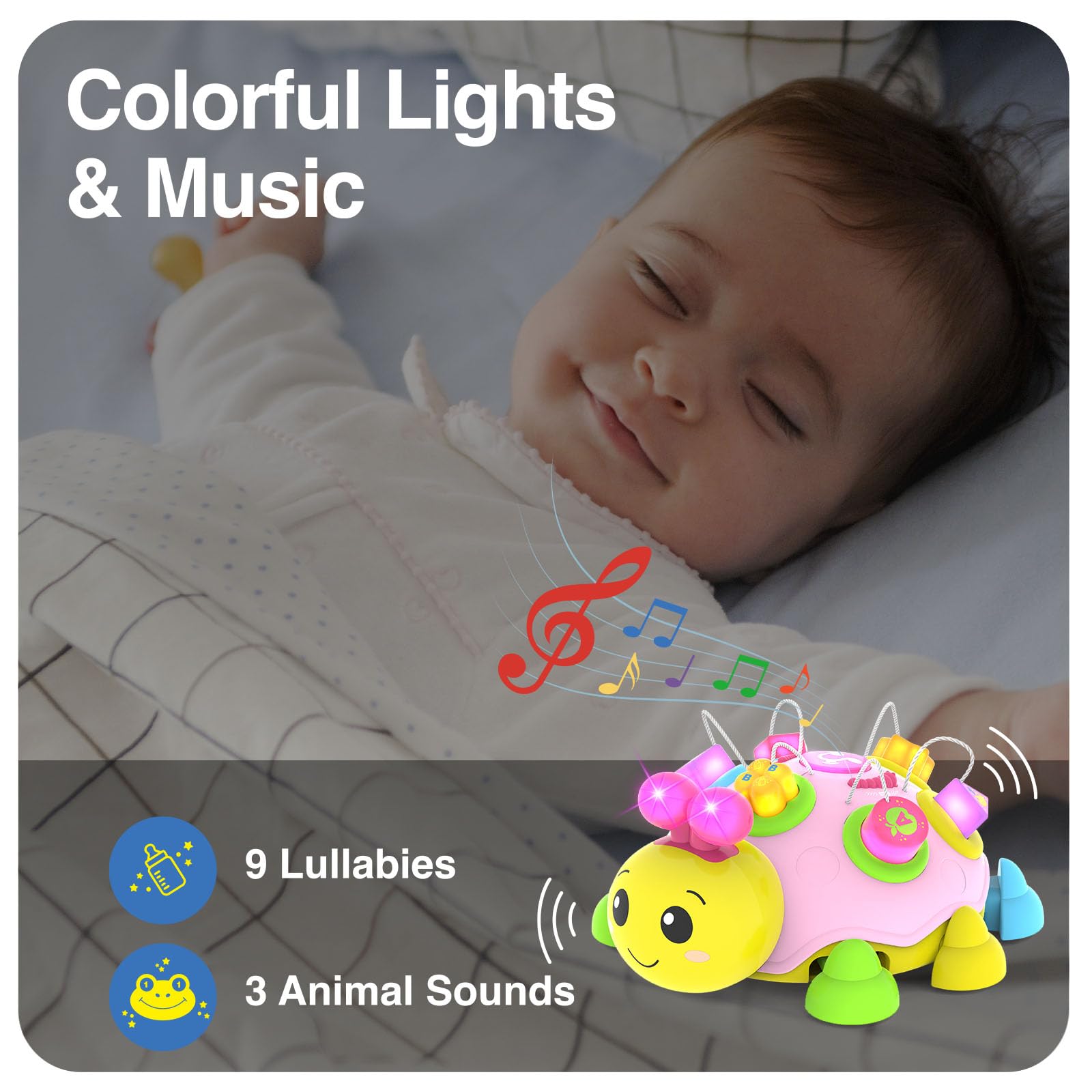 Holaxander Ladybug toy offers voice prompts guiding numbers, letters, and shapes.