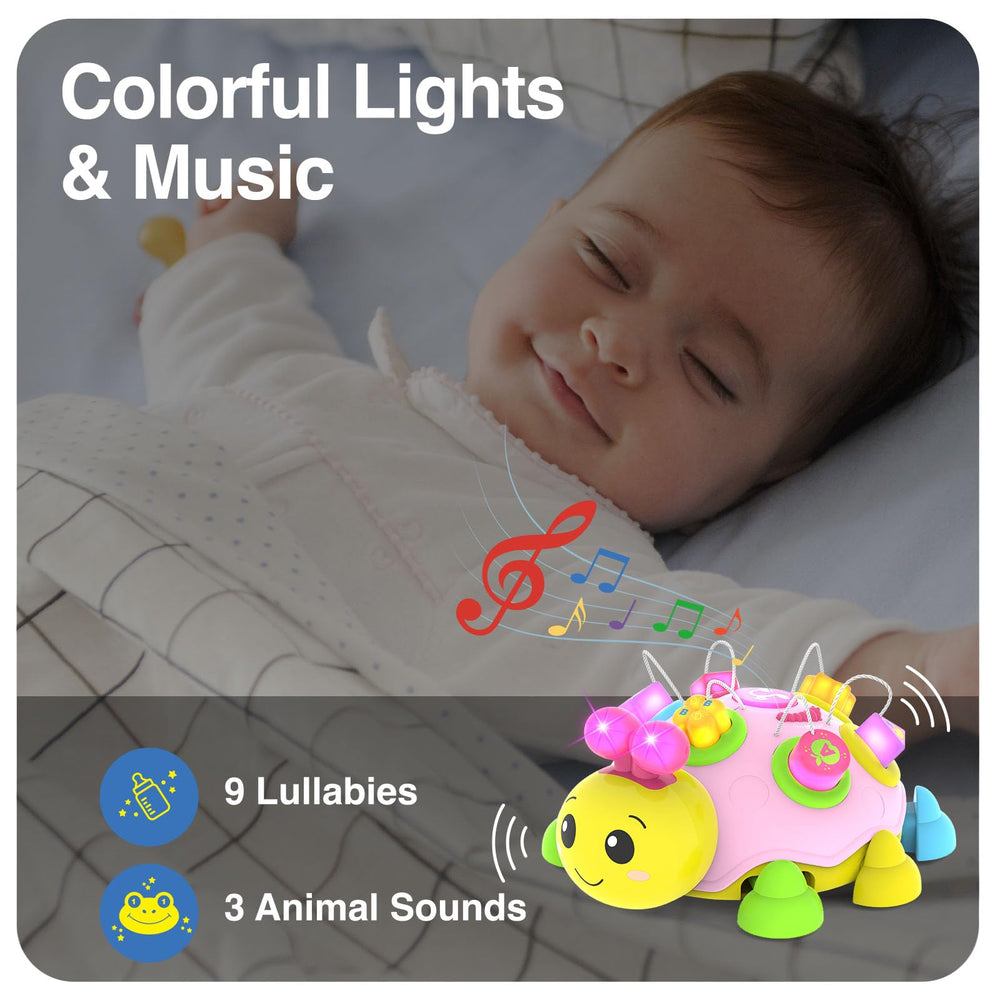 Holaxander Ladybug toy offers voice prompts guiding numbers, letters, and shapes.