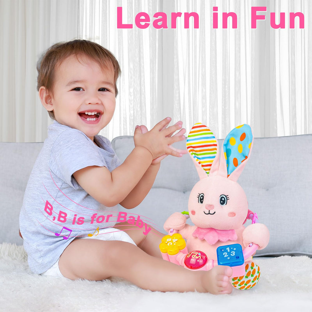 Holaxander bunny squeaky legs add interactive auditory fun for language milestones.