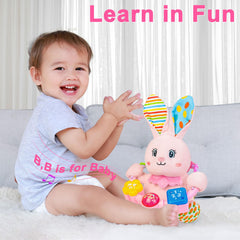 Holaxander bunny squeaky legs add interactive auditory fun for language milestones.