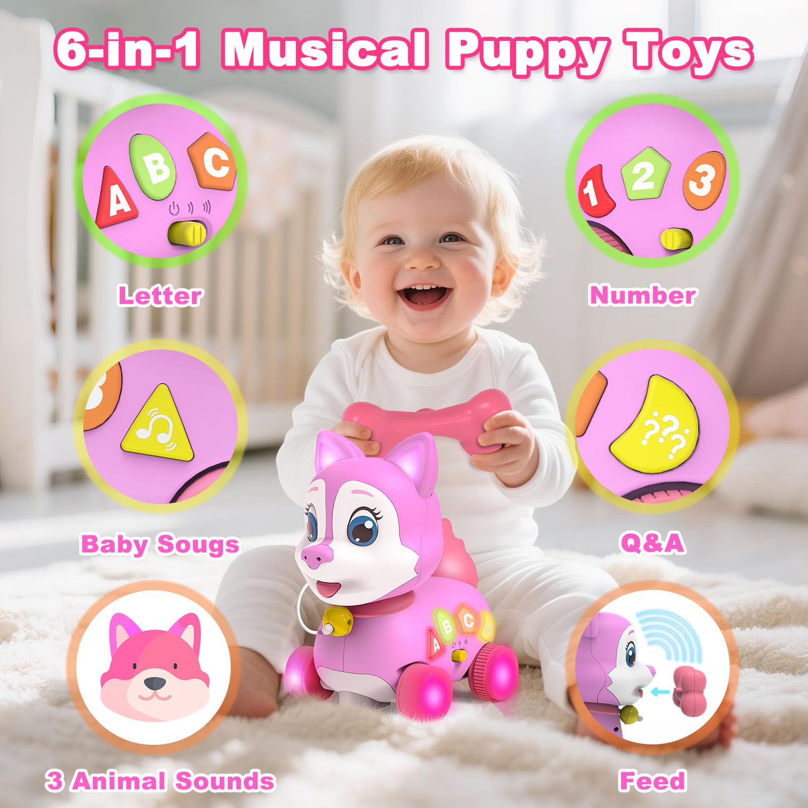 Holaxander toy teaching letters and numbers in bilingual mode