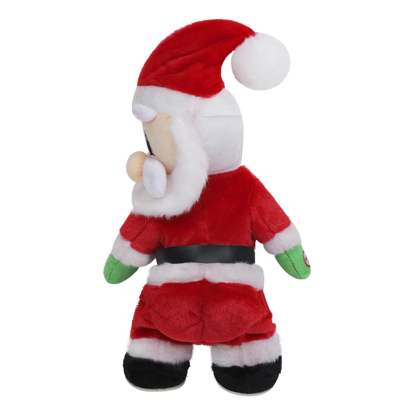 Holiberty battery-operated Santa sculpture features soft fabric for kid-friendly display.
