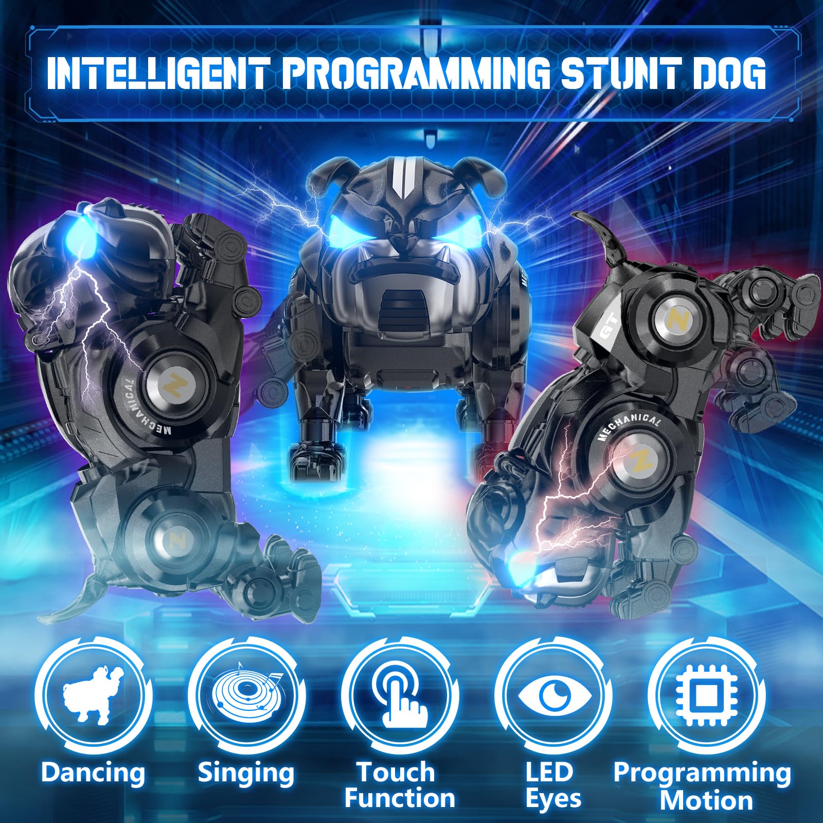 HOLIBIBE ABS material robot dog offers durability and safe play for energetic kids