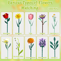 Holiky adjustable stems enabling personalized bouquet design