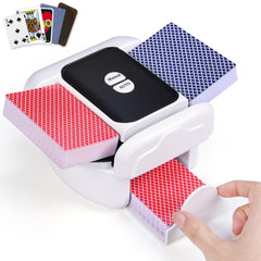 Holiky automatic card shuffler front view delivering quick, even shuffles.