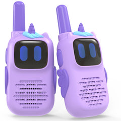 Holiky purple walkie talkie with silicone cover for durable outdoor play