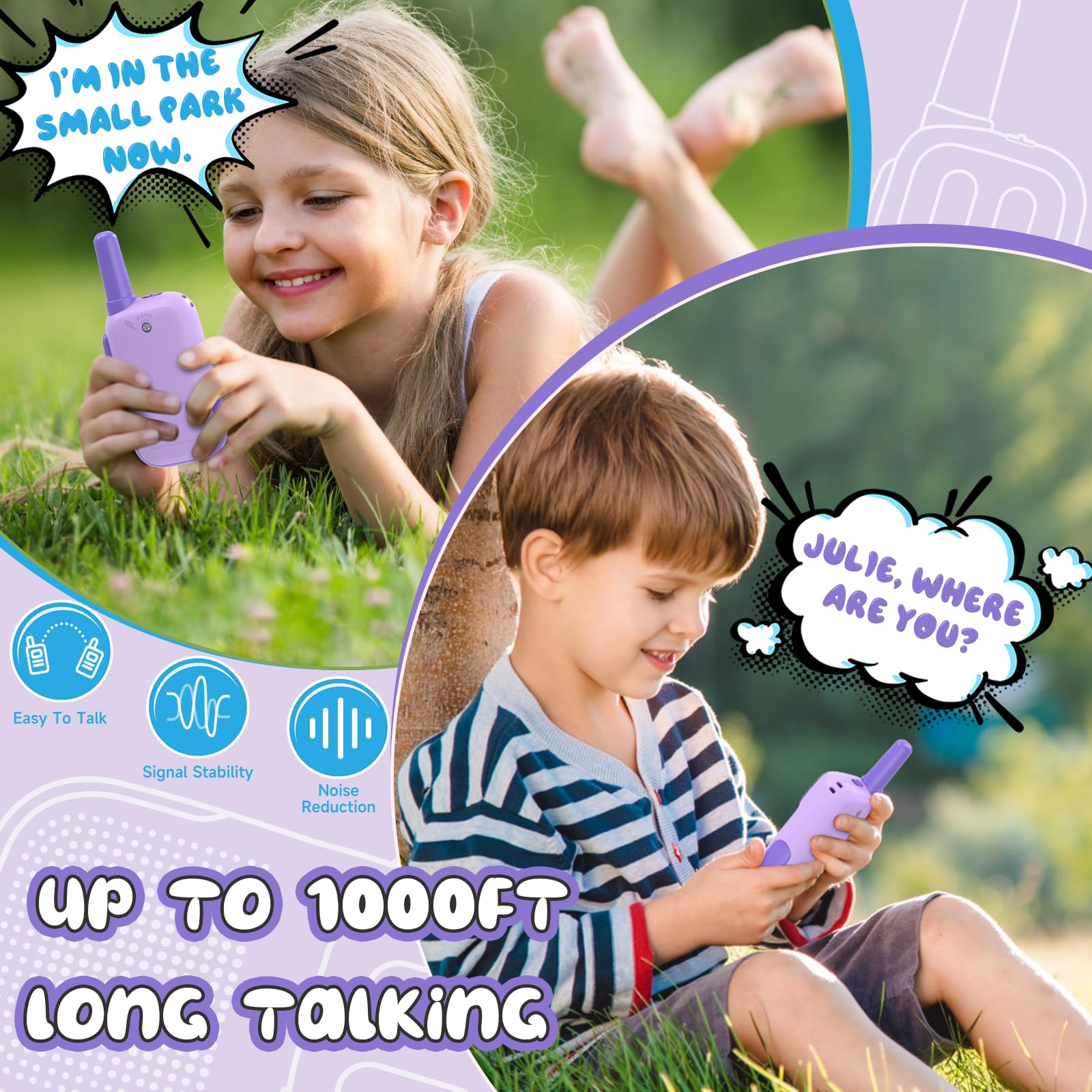 Holiky walkie talkies used outdoors during family adventures and exploration