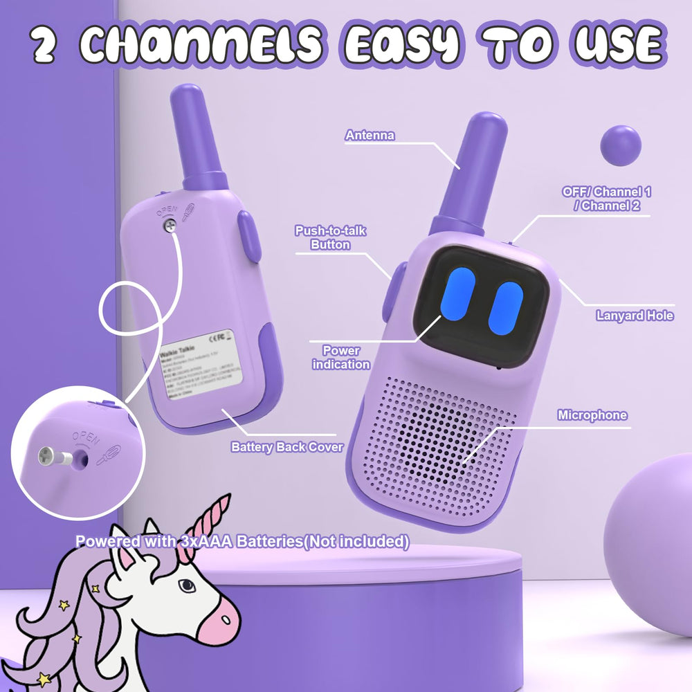 Holiky walkie talkies side view highlighting ergonomic design for kids