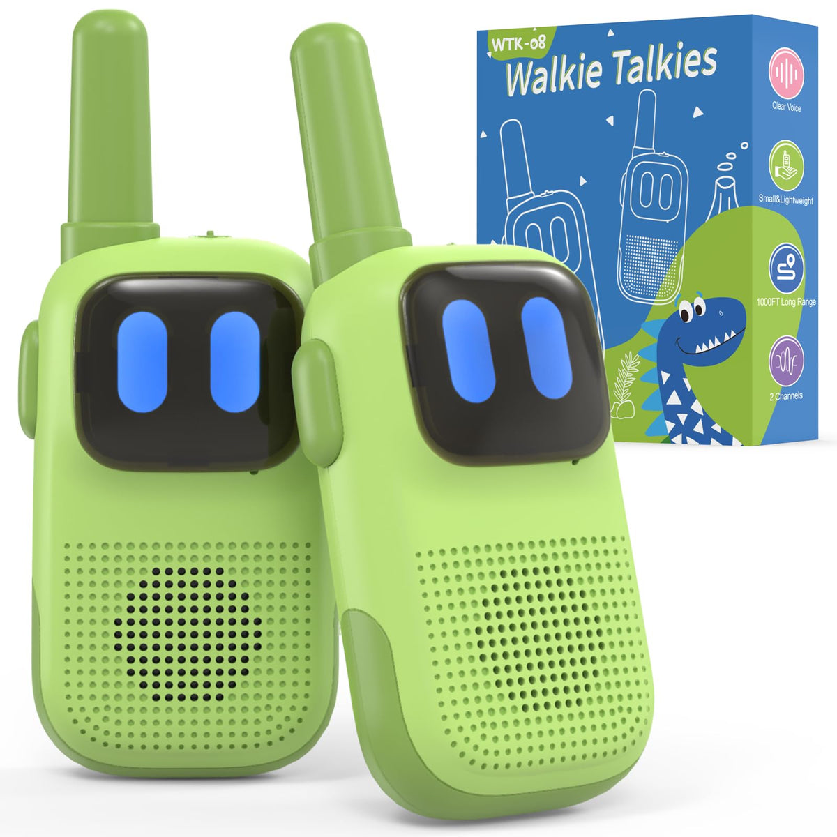 Holiky walkie-talkie palm-size design offers secure grip during outdoor play.