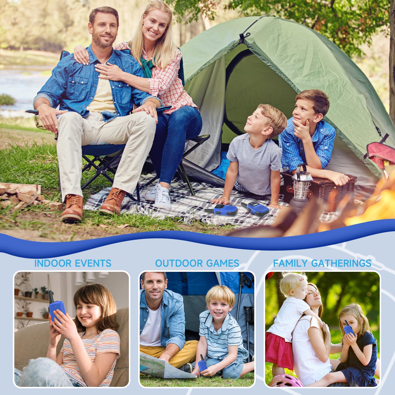 Holiky walkie talkies two-pack showcase for shared outdoor fun