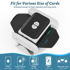 Holiky wide card tray design accommodates UNO and standard cards.