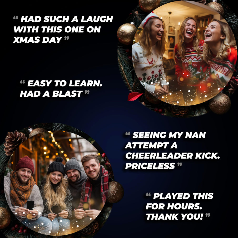 Hollew Christmas Card Game More vs Less compact stocking filler for Christmas Eve.