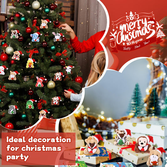 Hollowfly Christmas theme cards with plush dolls for greetings.