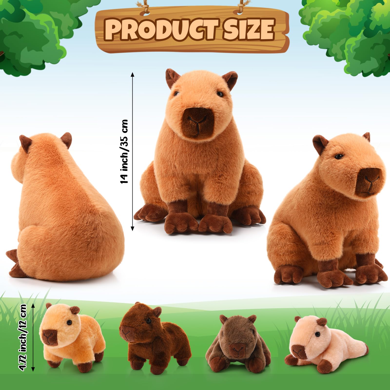 Hollowfly capybara baby plush color-1 for playful companionship