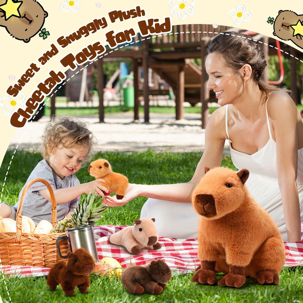 Hollowfly capybara plush close up showing soft fabric and durable fill