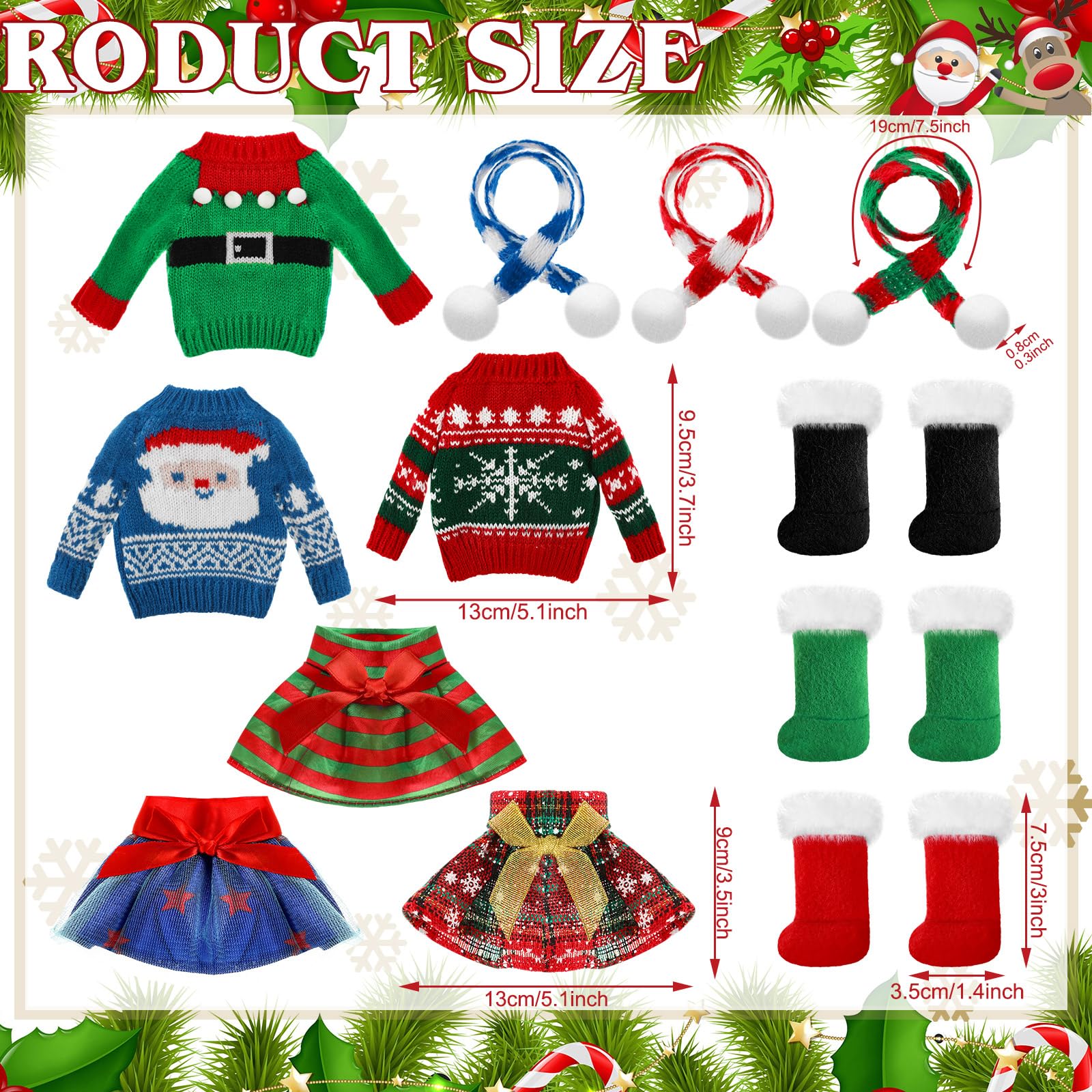 Hollowfly Christmas doll scarf styles for cozy accessory options during holidays.