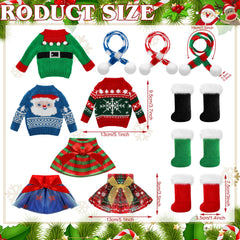 Hollowfly Christmas doll scarf styles for cozy accessory options during holidays.