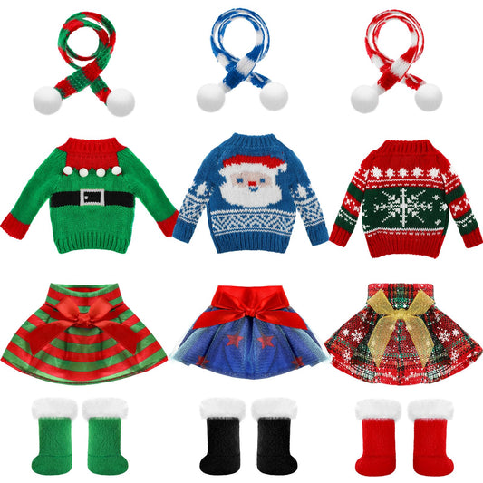 Hollowfly Christmas doll sweater patterns for festive styling and imaginative play.