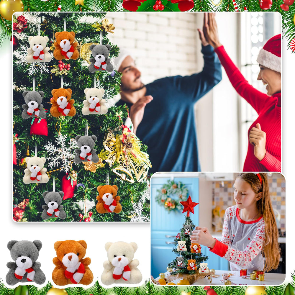 Hollowfly hanging bear plush to adorn trees, backpacks, or decor.