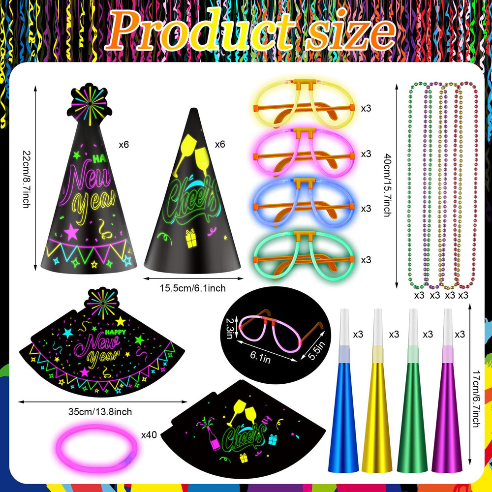 Hollowfly neon glow glasses create standout looks for nighttime celebrations.