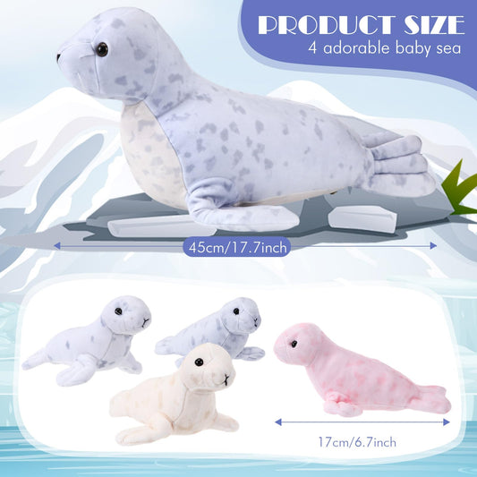 Hollowfly baby seal 6-inch plush, perfect for imaginative play and storytelling.
