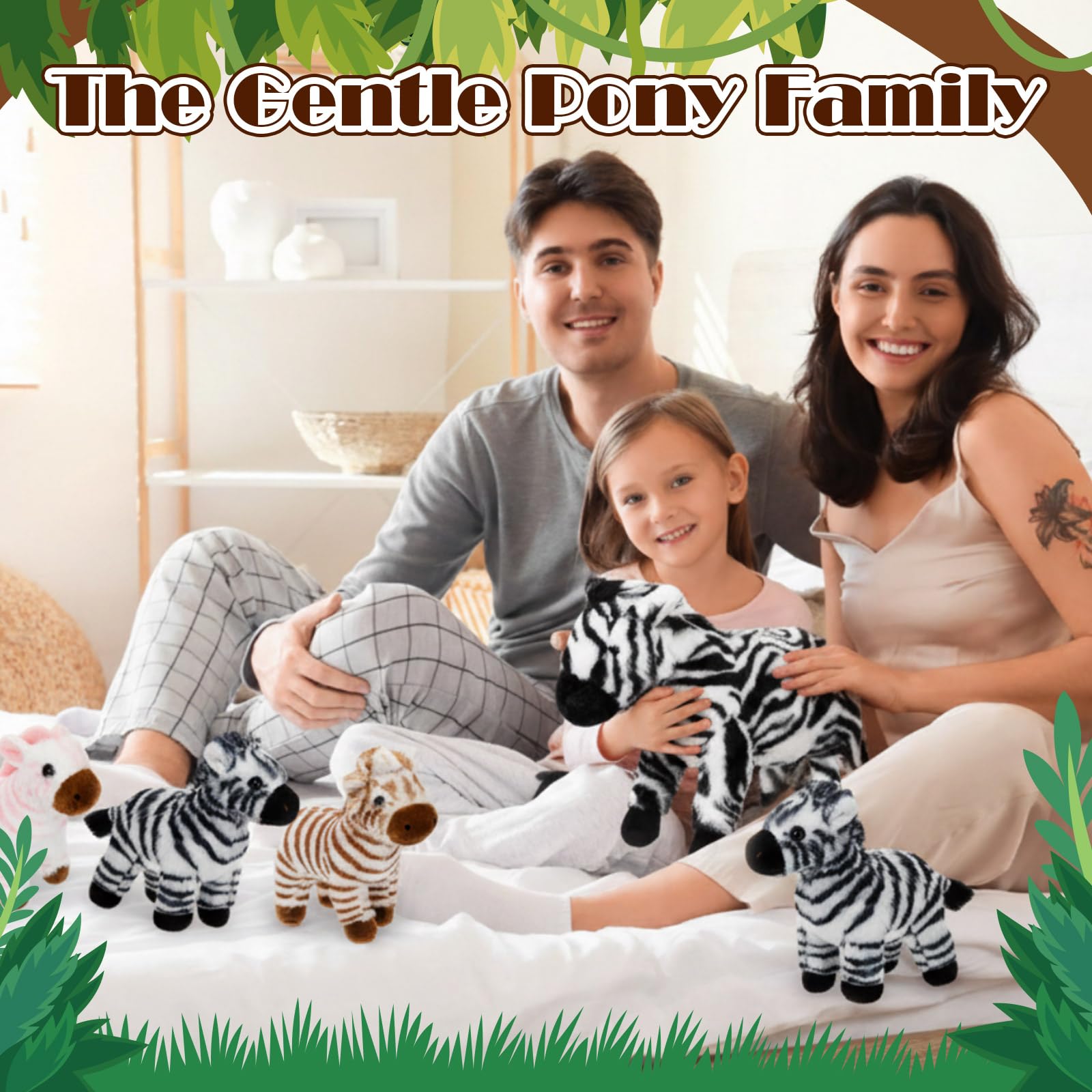 Hollowfly zebra plush set used as nursery decor and gift option